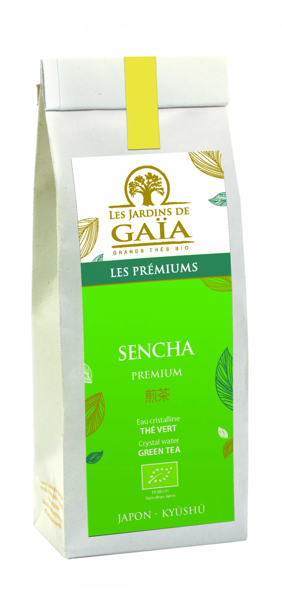 les jardins de gaïa luomu premium sencha vihreä irtotee 50g