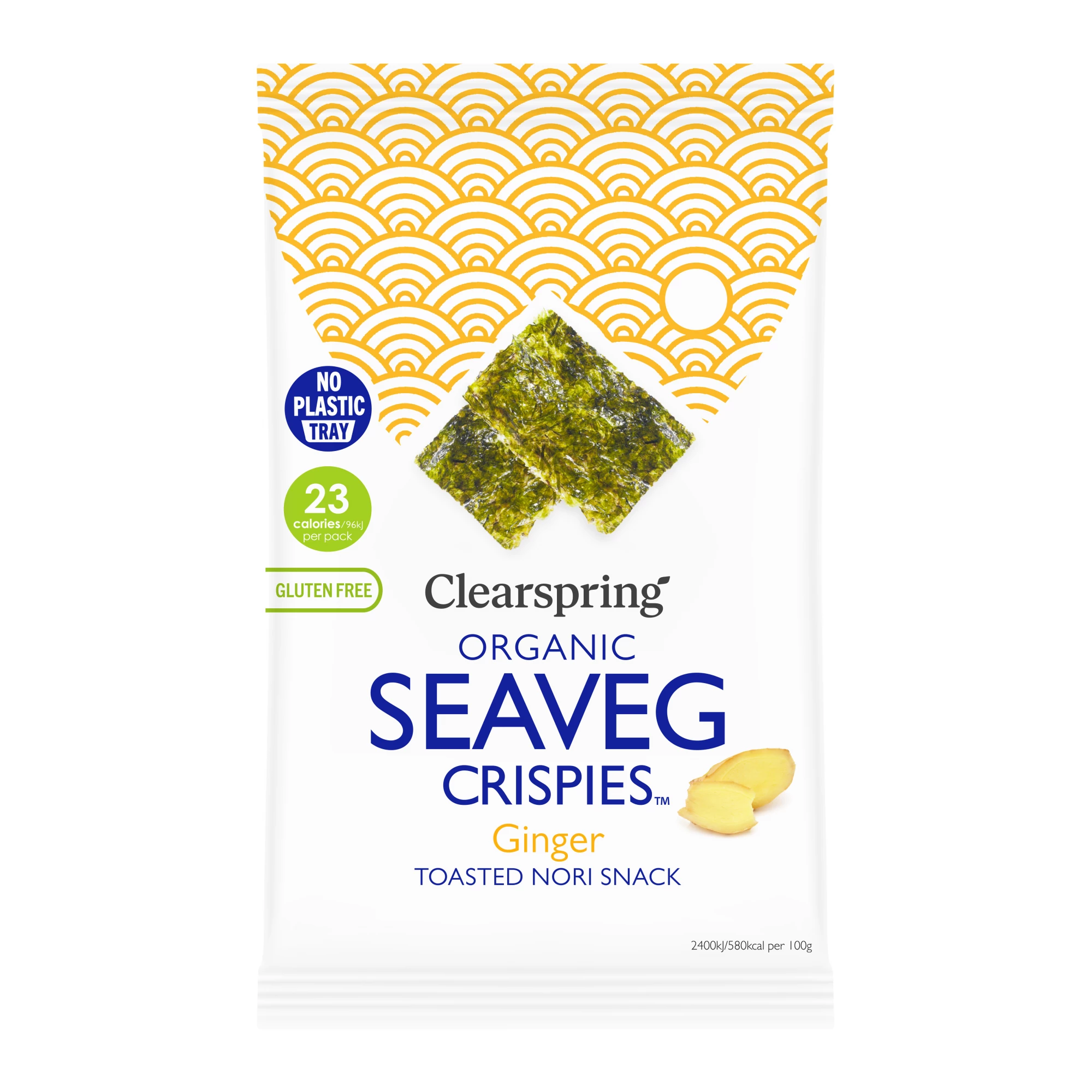 Clearspring Luomu merileväsnack Inkivääri 4g OUTLET