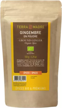 Terra Madre Luomu jauhettu Inkivääri täyttöpussi 150g