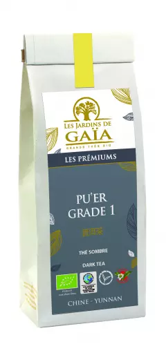 Les Jardins de Gaïa Luomu Premium Pu Erh Grade 1 irtotee 100g