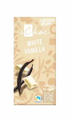 iChoc Luomu White Vanilla suklaa 80g