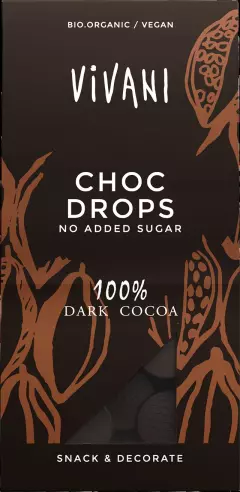Vivani Luomu Tummasuklaanapit 100% 100g